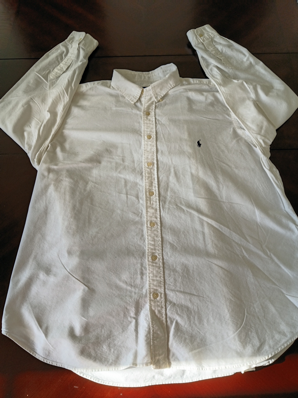 Ralph Lauren Men's White Oxford Long-Sleeve Button-Down Shirt Size 2XB